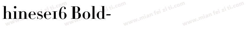 hinese16 Bold字体转换